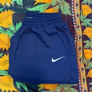Nike navy windbreaker bottoms